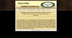 Desktop Screenshot of blackcreektimberframing.com