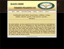 Tablet Screenshot of blackcreektimberframing.com